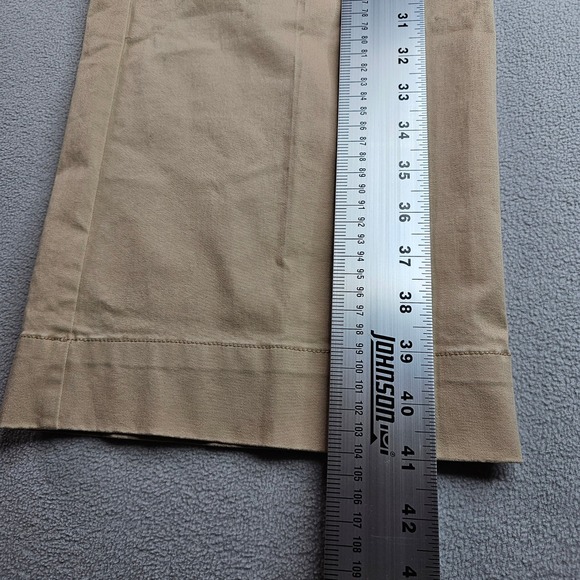 Abercrombie & Fitch Chino Pants Women 27x32 Khaki Straight Fit Button & Zip - Picture 2 of 8